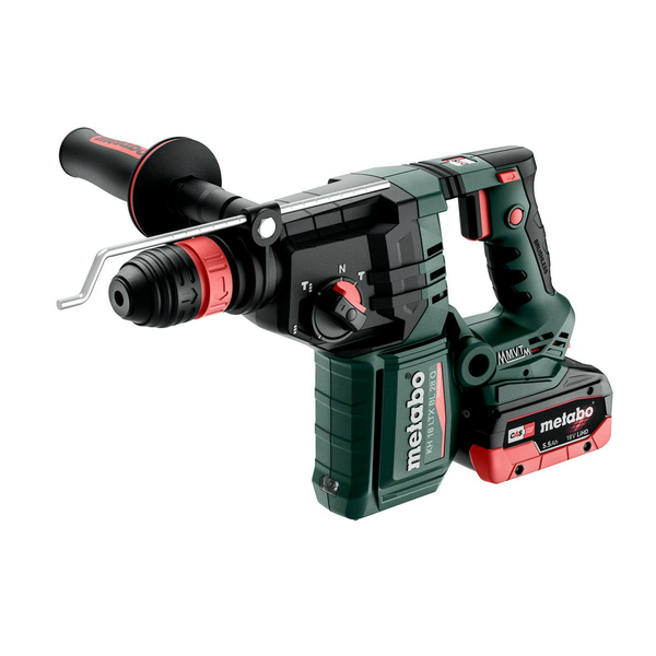 Metabo KH 18 LTX BL 28 Q Akkus Fúró-Vésőkalapács - 18 V, 1000 RMP, 3 J, 2 x 5,5 Ah Akku + Töltő 