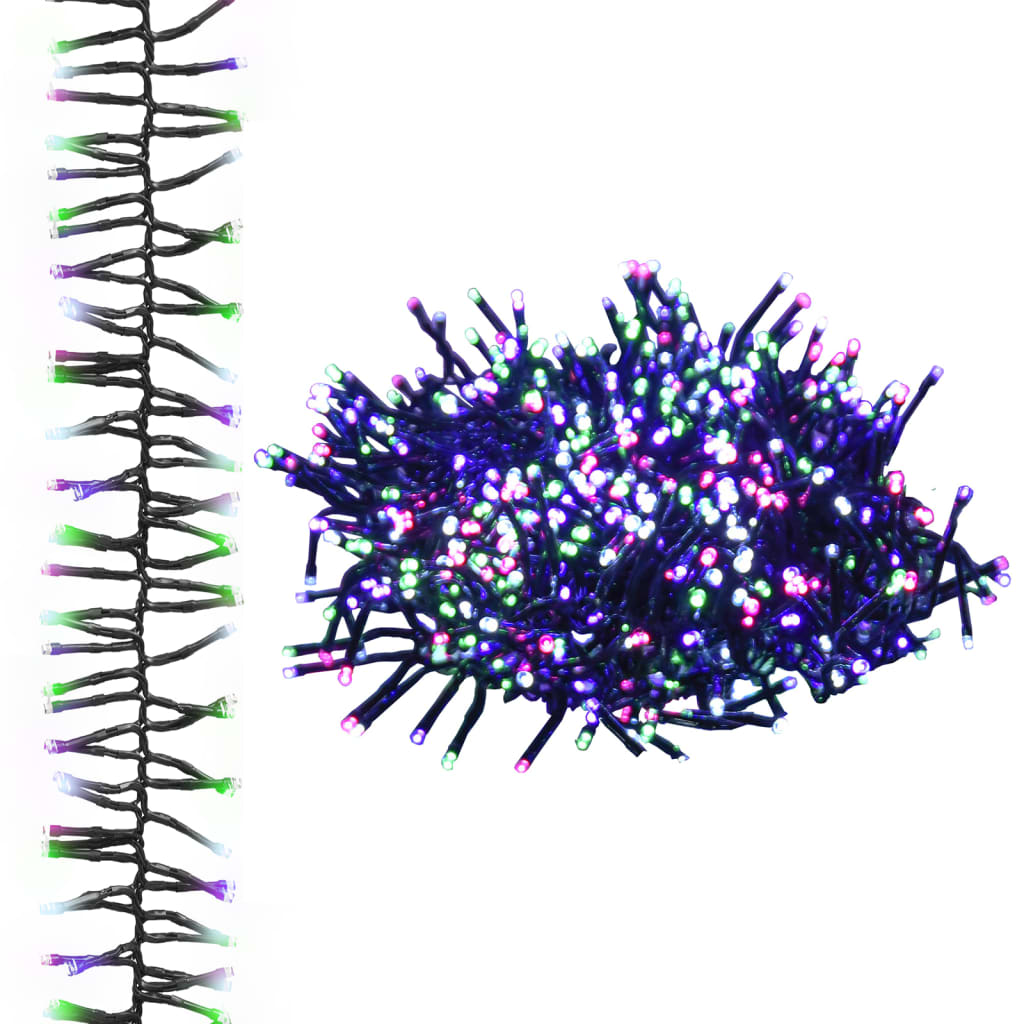 színes pasztell fényű fürtös PVC LED-szalag 3000 LED-del 23 m (343253)