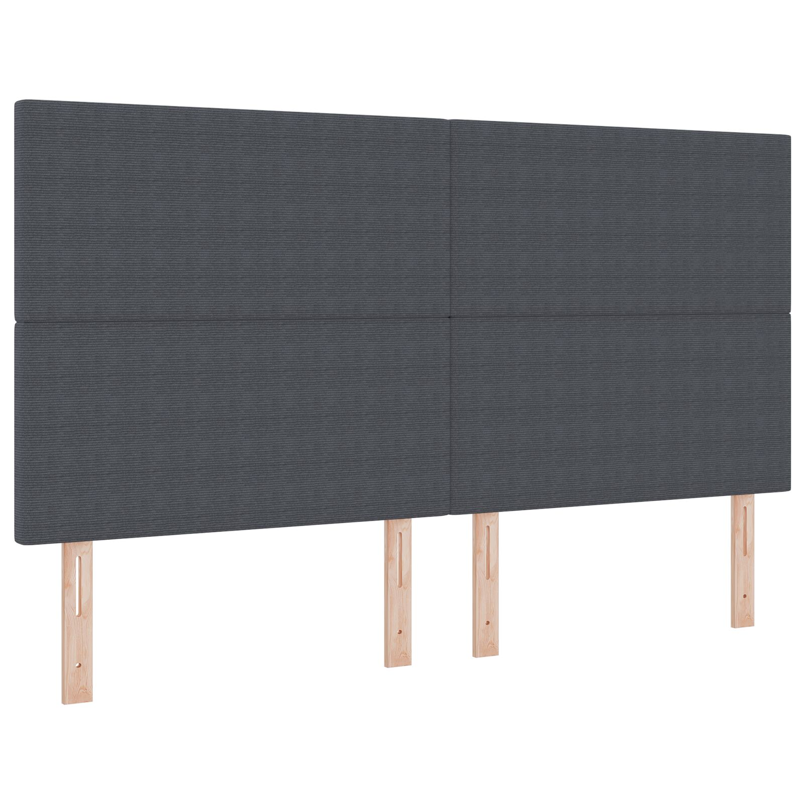 Fejtámla Egyszerű Design Sötétszürke 180 cm Corduroy Szövet (3337733)