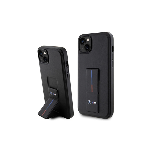 BMW BMHCP14M22GSLK iPhone 14 Plus / 15 Plus 6.7" készülékhez kemény tok Grip Hot Stamp fekete