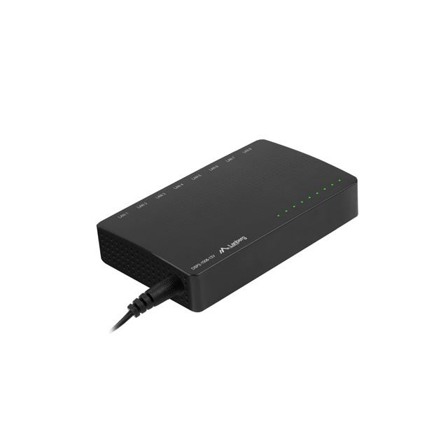 Switch Lanberg DSP2-1008-12V čierny 8-Gigabitový port (DSP2-1008-12V)