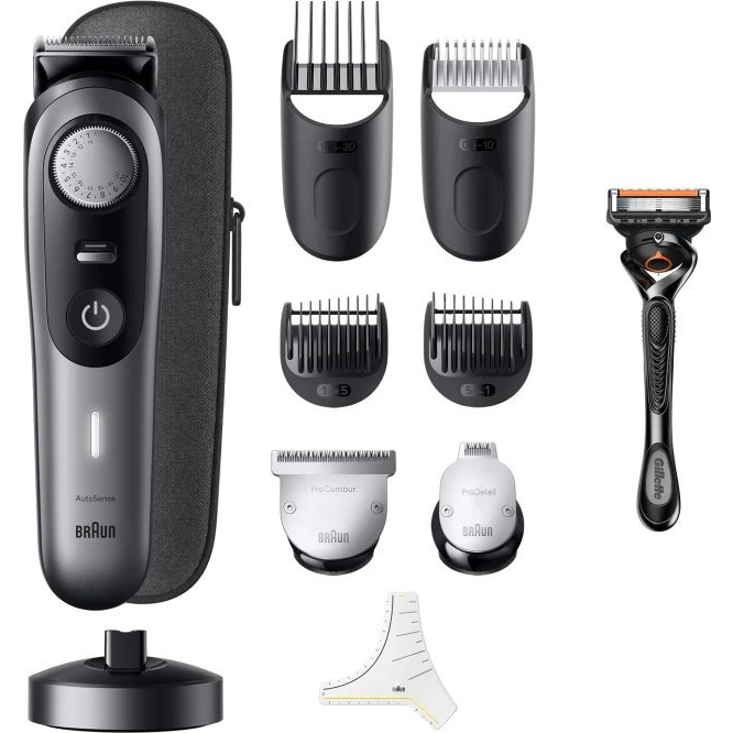 Braun BeardTrimmer BT9420 zastrihávač fúzov Batérie 40 2 cm Suché a mokré holenie Čierna, Šedá