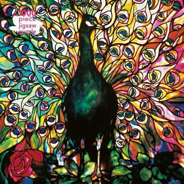 1000 darabos puzzle AM Ólomüveg Páva Louis Comfort Tiffany