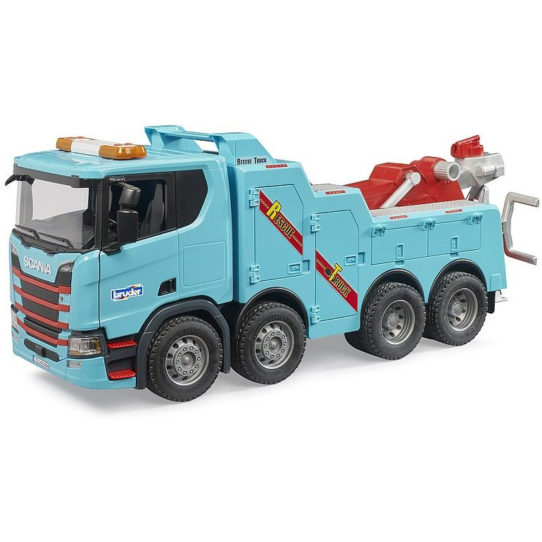 BRUDER Scania Super 560R vontatós mentőautó fény- és hangmodullal 03553 (34003556)