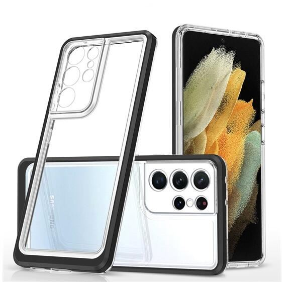 Gigapack Samsung Galaxy S23 Ultra (SM-S918) akril hátlapos tok fekete kerettel (GP-141567) (GP-141567)