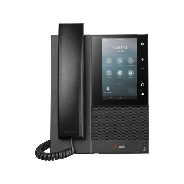 HP Poly CCX 500 Business VoIP Telefon + Open SIP / PoE - Fekete