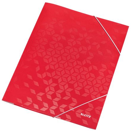 Leitz WOW karton gumis mappa piros (39820026) (Leitz39820026)