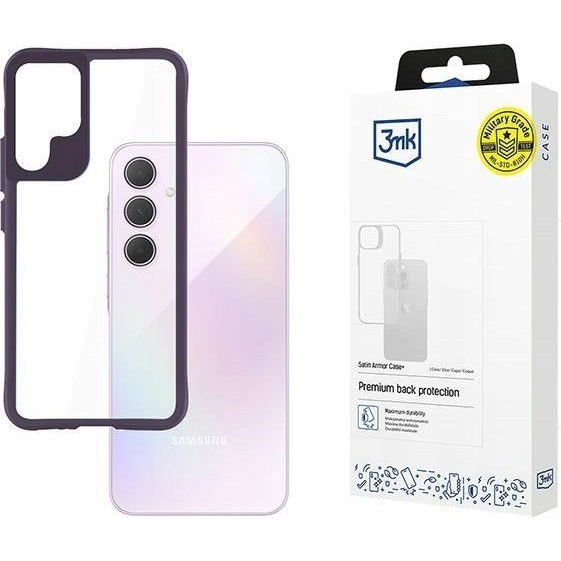 3mk Satin Armor Case+ átlátszó, TPU és PC anyagú telefontok Lila Samsung Galaxy A35 5G (5903108592857)