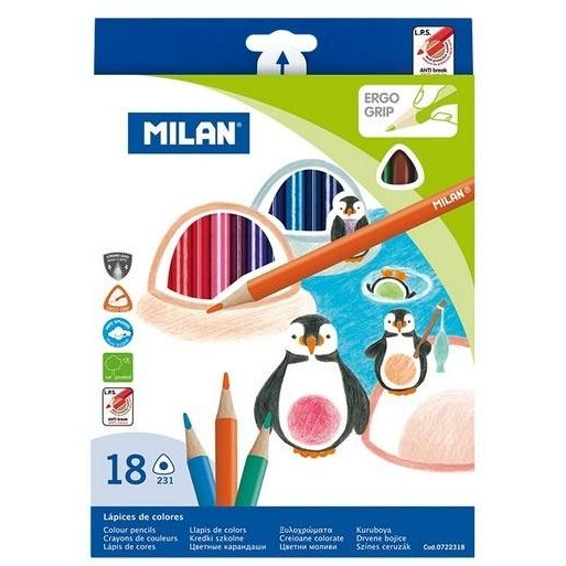 Milan F34172K18 színes ceruza készlet (18 db / csomag) (0722318 MILAN)