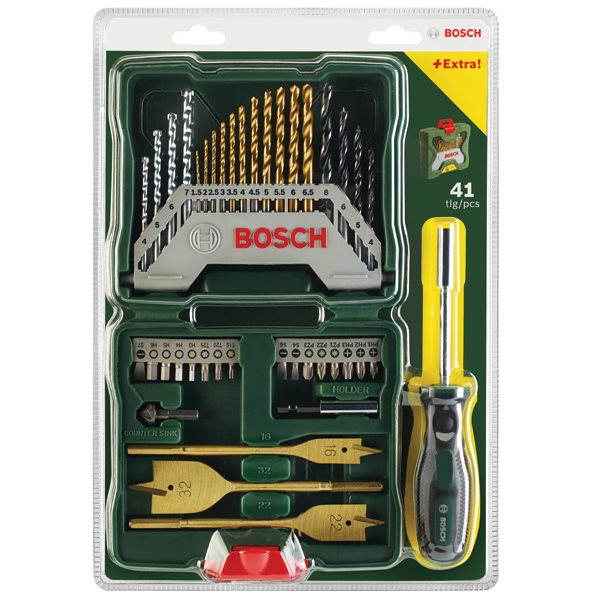 BOSCH 2607017334 X-Line fúrószár- és csavarbitkészlet, TiN-bevonatos, 40 részes (2.607.017.334)