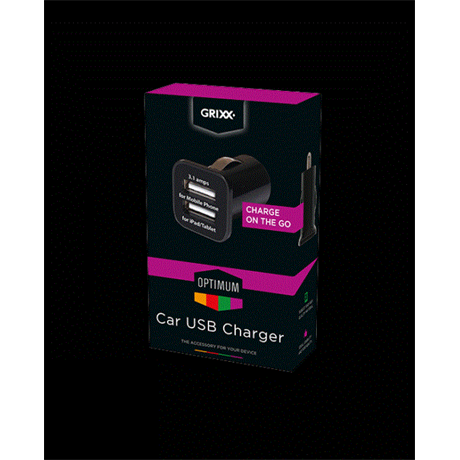GRIXX Car Charger with 2x USB