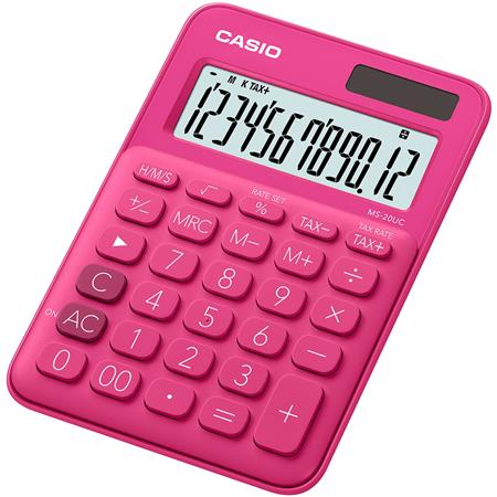 Casio MS 20 UC RD Asztali Számológép - Piros (MS 20 UC RD)