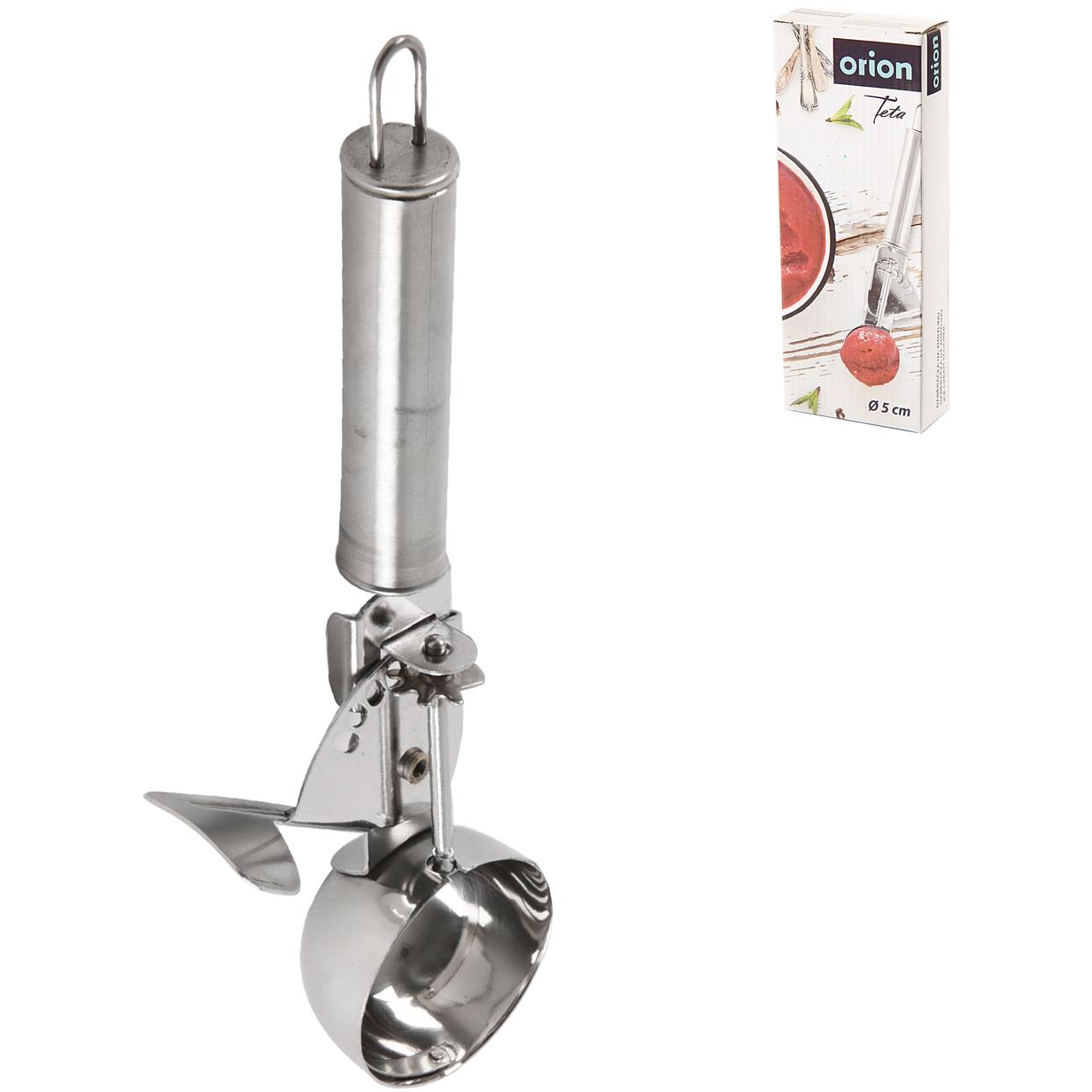 ORION Rozsdamentes acél fagylaltkanál, 5 cm átmérőjű (140256)