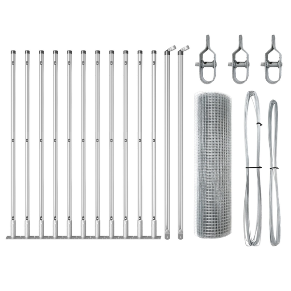 Hegesztett Drótkert 13 Flanged Póznával 0.4x25 m Galvanizált Acél