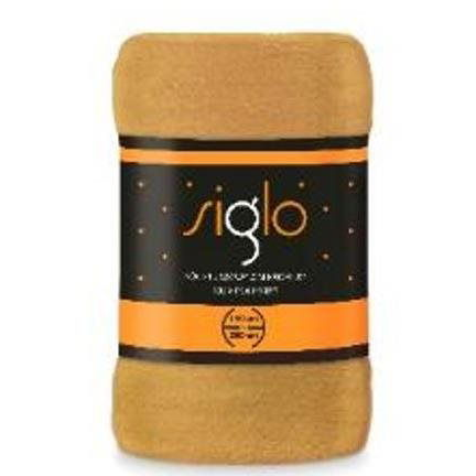 FARO Siglo Mikroplüss pléd, sárga, 150×200 cm