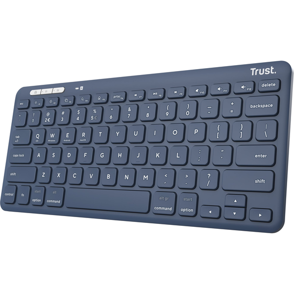 Trust Lyra toetsenbord Universeel RF-draadloos + Bluetooth QWERTY Amerikaans Engels Blauw