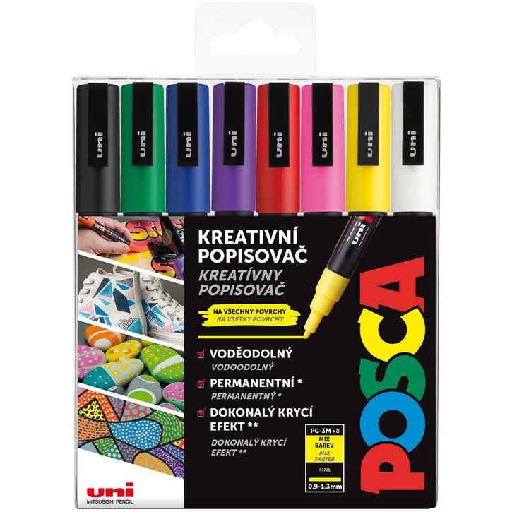 UNI Posca 3M 8 pcs basic (5012788003666)