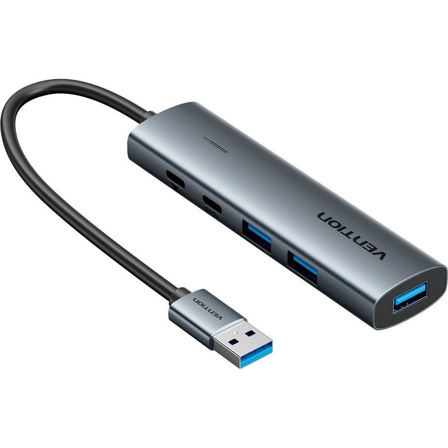 Vention USB 3.0 to USB-C / 3x USB 3.0 Hub 0.15M Gray Aluminum Alloy Type (TGXHB)