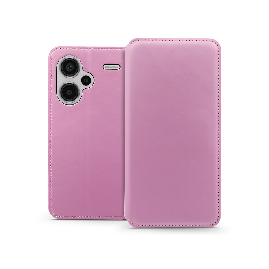 Dual Pocket Flip bőrtok - Xiaomi Redmi Note 13 Pro+ - rózsaszín (HF277733)