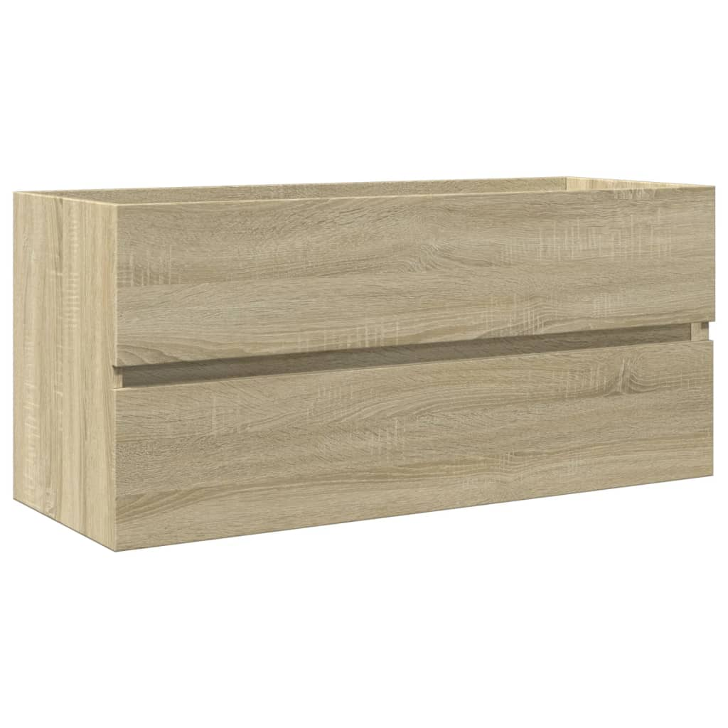 sonoma tölgy szerelt fa fürdőszobai mosdószekrény 100x38,5x45cm (849639)