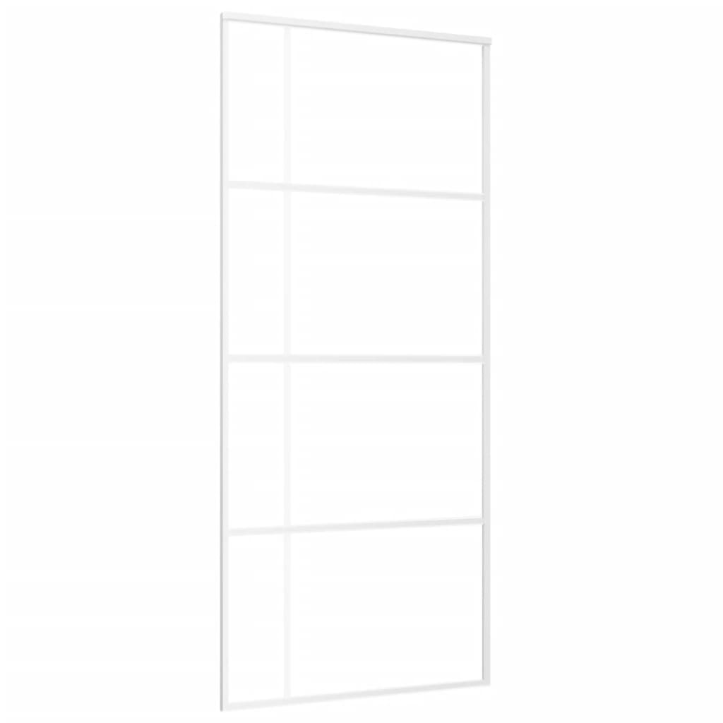 fehér matt ESG üveg és alumínium tolóajtó 90x205 cm (151685)