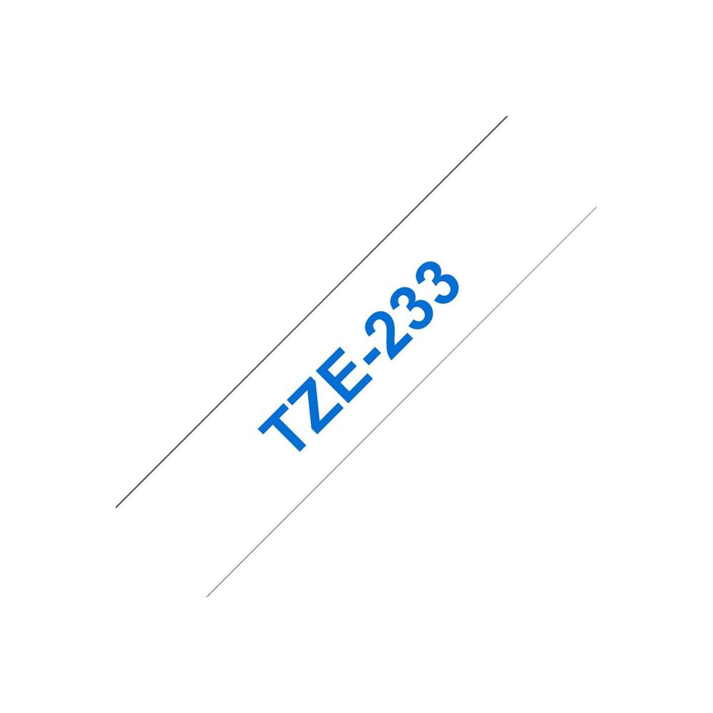 Brother laminated tape TZe-233 - Blue on white (TZE233)