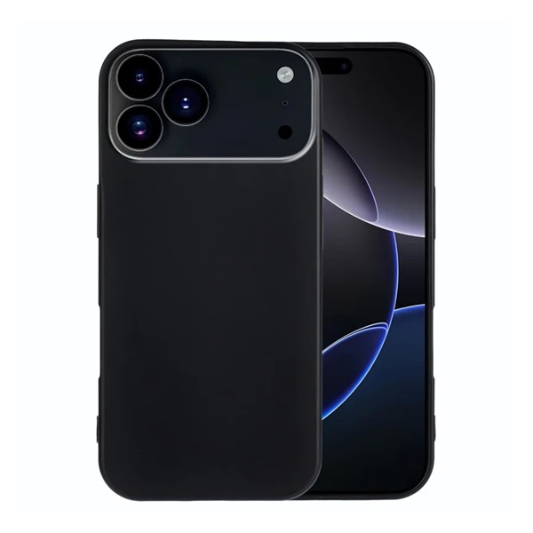 Szilikon telefonvédő (matt) FEKETE Apple iPhone 17 Pro "Gigapack csomagolás" (GP-173563)