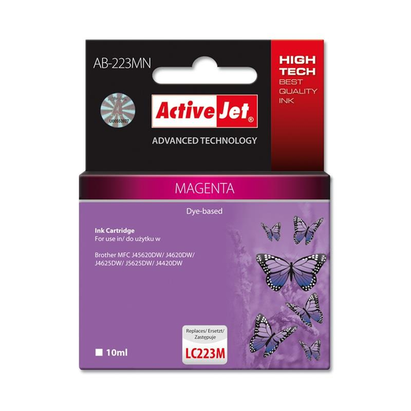 Inkoust ActiveJet AB-223MN pro Brother červený (magenta)