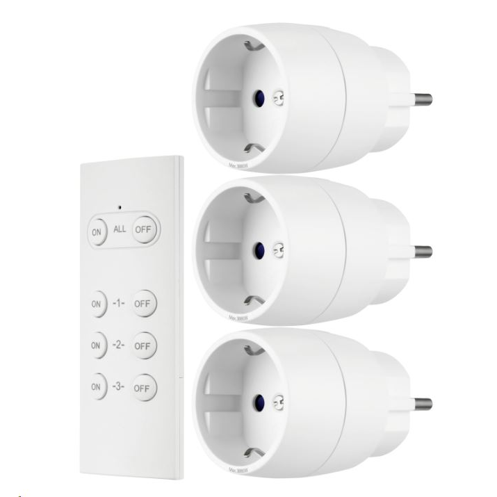 REV távvezérelhető dugalj szett fehér (0085500103) (rev0085500103)