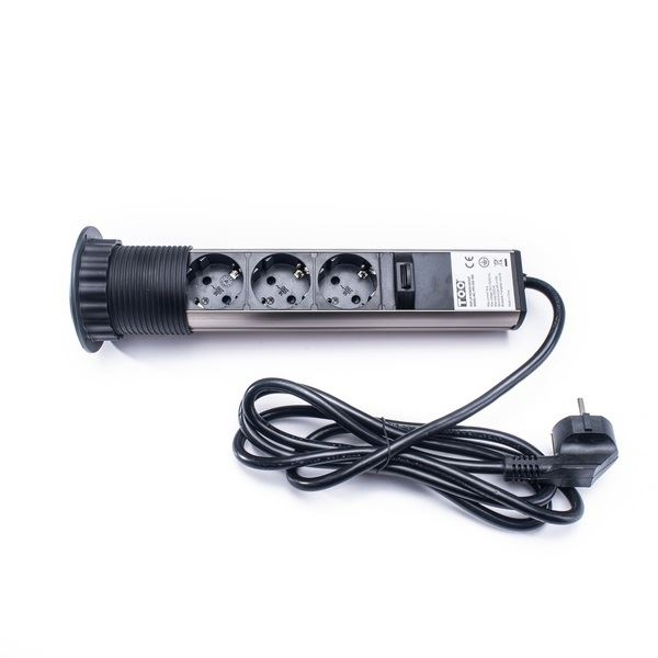 TOO PPS-302-3BR rejtett hálózati elosztó 3 aljzat szálcsiszolt (PPS-302-3BR)