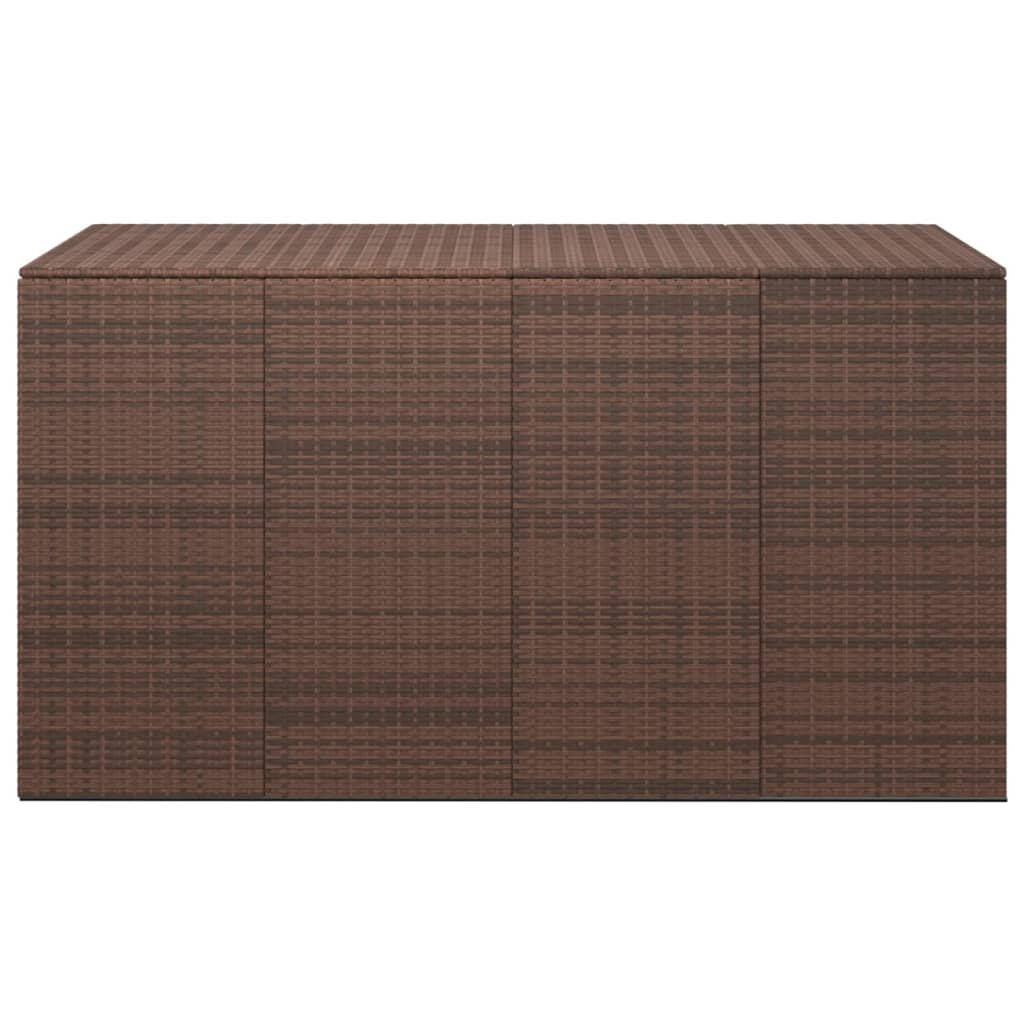 barna polyrattan kerti párnatartó doboz 194 x 100 x 103 cm (317233)