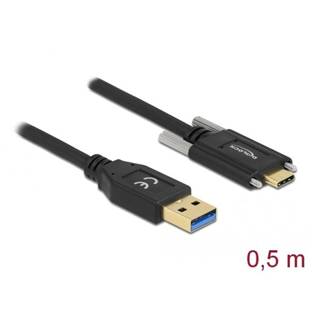 Delock SuperSpeed USB 10 Gbps (USB 3.2 Gen 2) kábel A-típusú apa csatlakozó - USB Type-C  apa csatla (84007)