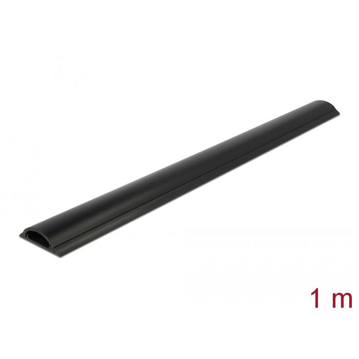 Delock kábelcsatorna 50 x 12 mm 1 m fekete (20710) (DL20710)