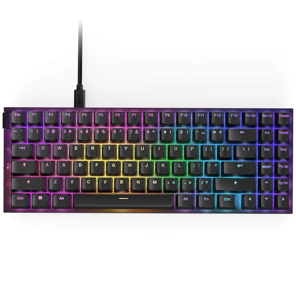 NZXT Function 2 MiniTKL (Optical Switch) Vezetékes Gaming Billentyűzet ENG - Fekete (KB-002NB-UK)