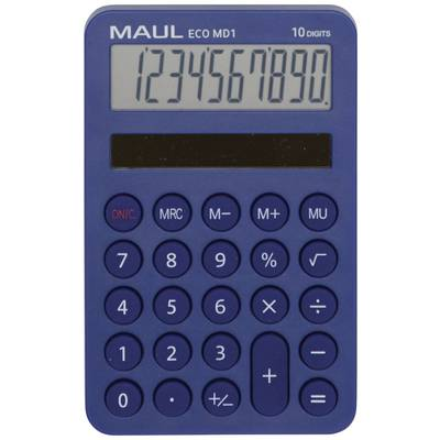 Maul ECO MD 1 Zsebszámológép Világoskék Kijelző (számjegy): 10 Napenergiával üzemeltetett (Sz x Ma x Mé) 76 x 120 x 13 mm (7275034) (7275034)