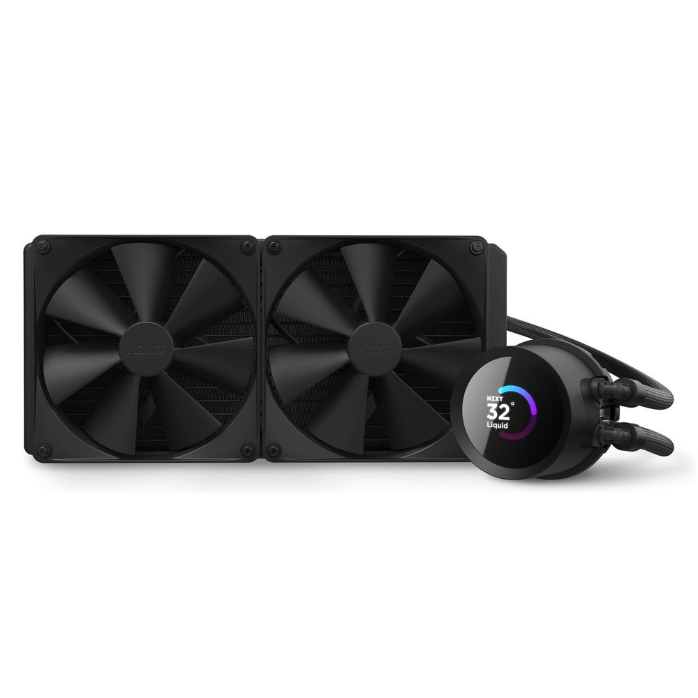 NZXT Kraken 280 AIO Folyadékhűtő 280mm LCD Kijelzővel Fekete (RL-KN280-B1)
