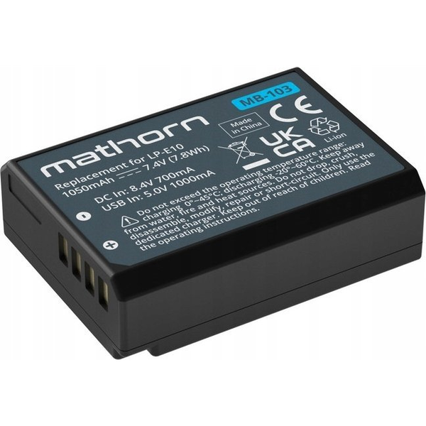 Baterie Mathorn MB-103 1050mAh USB-C náhrada za Canon LP-E10