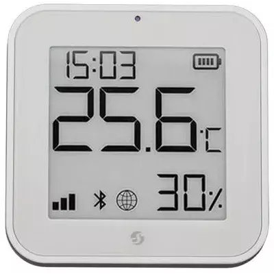 Shelly · Plug & Play · Blu ZB H&T Ivory · Temperatur- & Feuchtigkeitssensor · Bluetooth · Zigbee · Batterie · Hellbeige