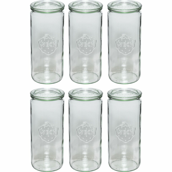 WECK 109110 Henger alakú befőttes üveg 6 darabos készlet 1040ml