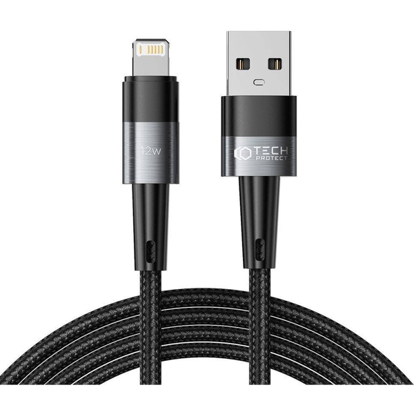 TECH-PROTECT ULTRABOOST LIGHTNING KABEL 12W/2,4A 200CM SIVA ZA IPHONE