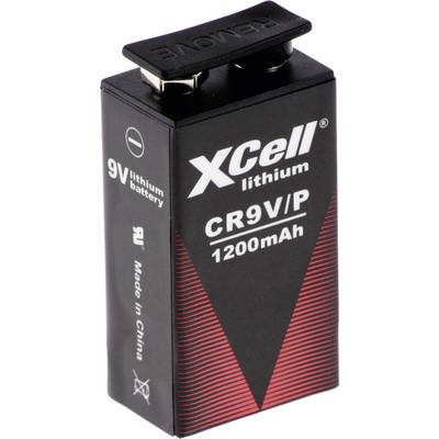 9V-os elem, lítium, 9V, 1200 mAh, XCell ER9V/P 6LR61, 6LR21, 6AM6, 6LP3146, MN1604, A1604, E Block, LR22 (138482)