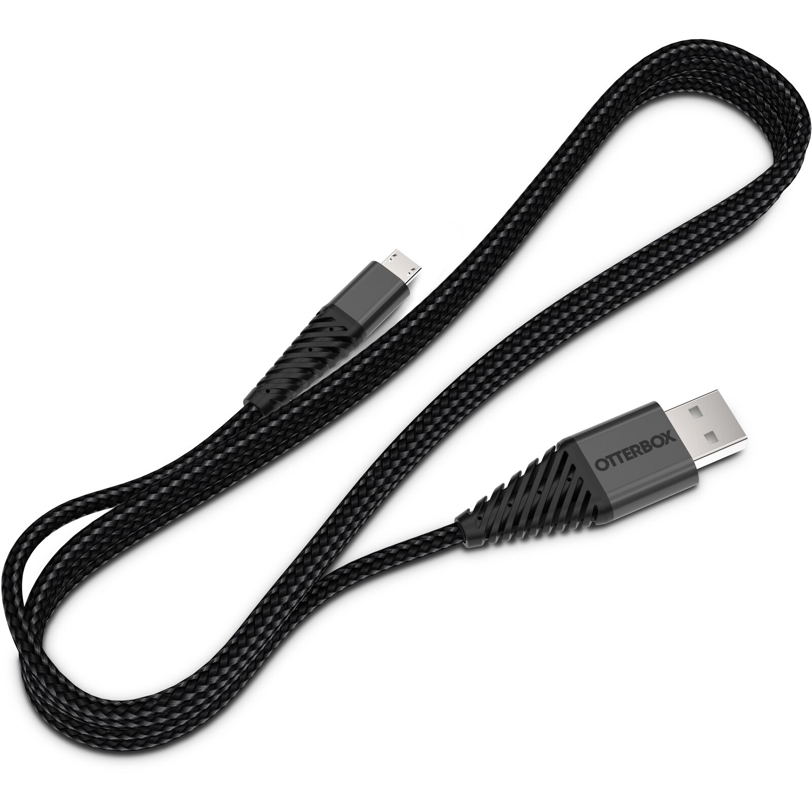OtterBox Metrer USB-A apa - MicroUSB-B apa 2.0 Adat és töltő kábel - Fekete (2m) (78-51407)