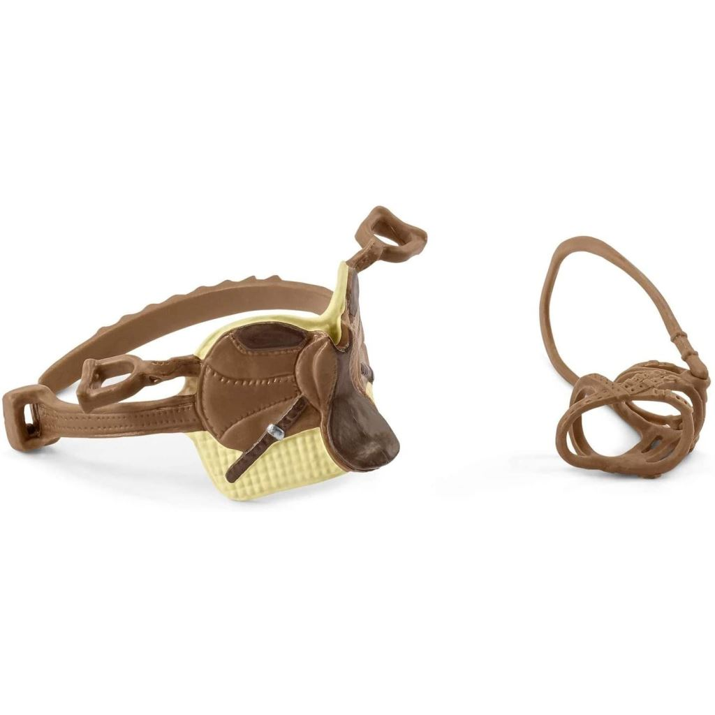 Schleich Horse Club Sarah & Mystery nyereg és kantárszerszám (42492) (sch42492)