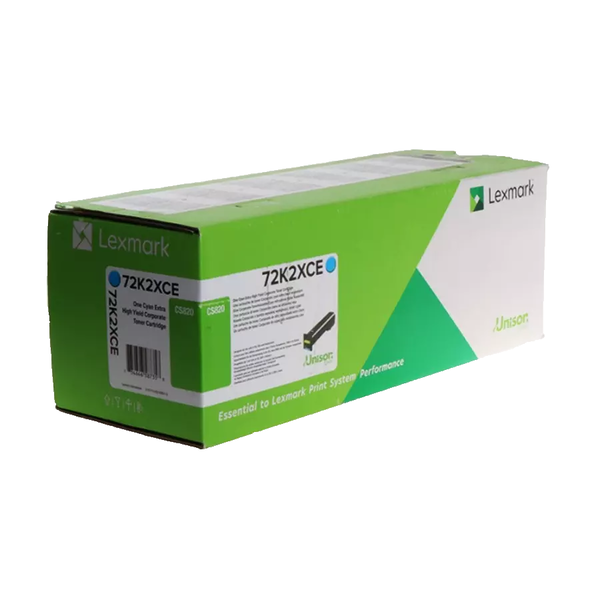 Lexmark 72K2XCE tonercartridge 1 stuk(s) Origineel Cyaan