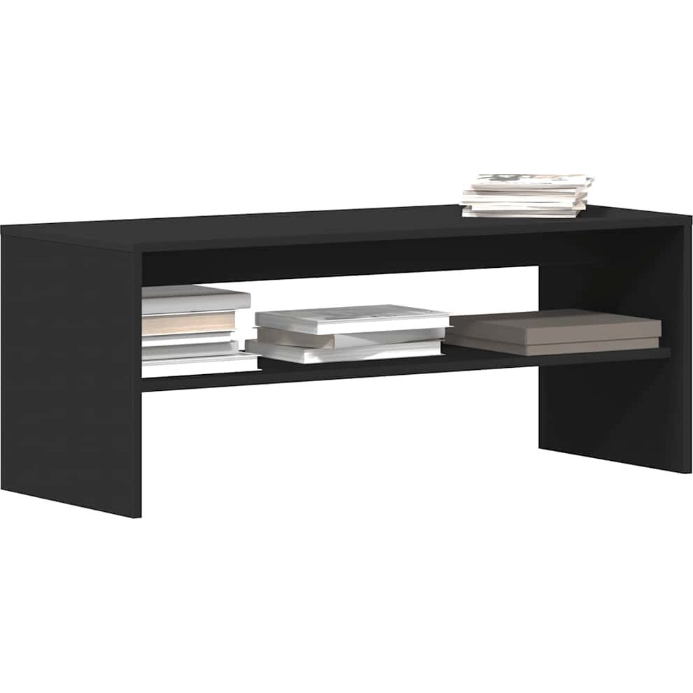 fekete forgácslap TV-szekrény 100 x 40 x 40 cm (862402)