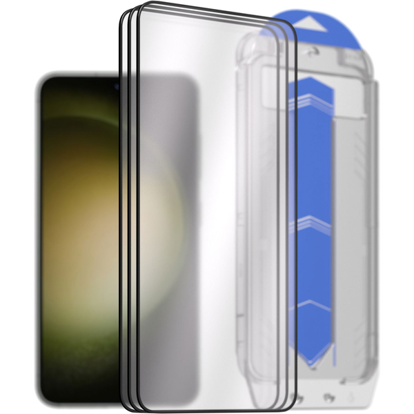 AlzaGuard Glass EasyFit DustFree Samsung Galaxy S23 2.5D üvegfólia - 3db + applikátor