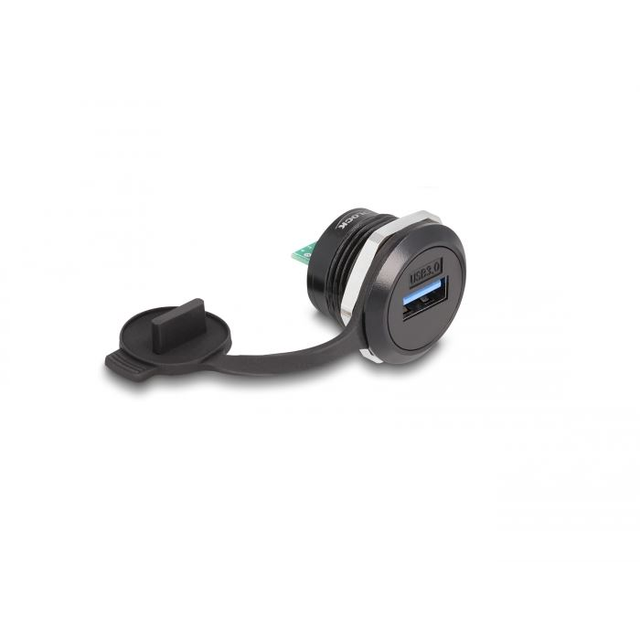 Delock USB 3.2 Gen 1 A-típusú - PCB beépített csatlakozó porvédelmet biztosító fedéllel (87821) (DeLock87821)
