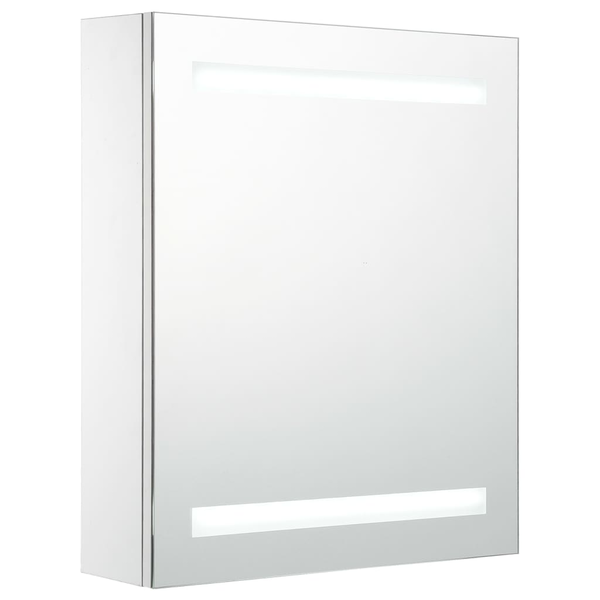 tükrös fürdőszobaszekrény LED világítással 50 x 13,5 x 60 cm