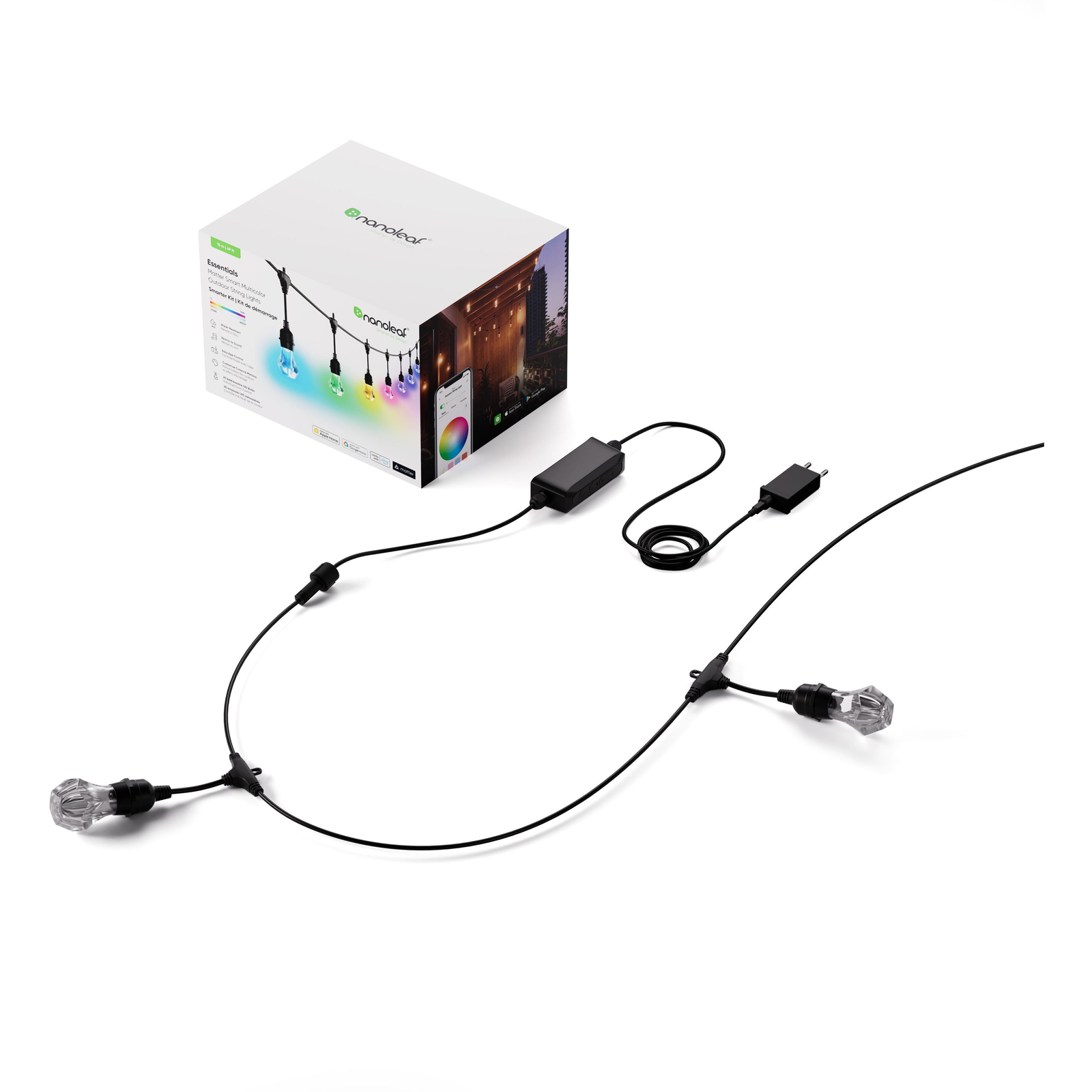 Nanoleaf Outdoor String Lights Starter Kit, 15 m (NF084K02-20SLO)