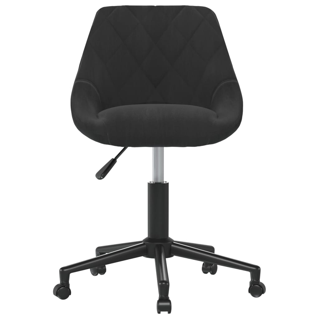 4 db fekete bársony forgó étkezőszék (3089007)